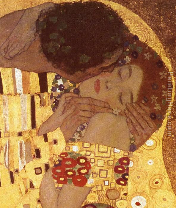 The Kiss (detail) painting - Gustav Klimt The Kiss (detail) art painting